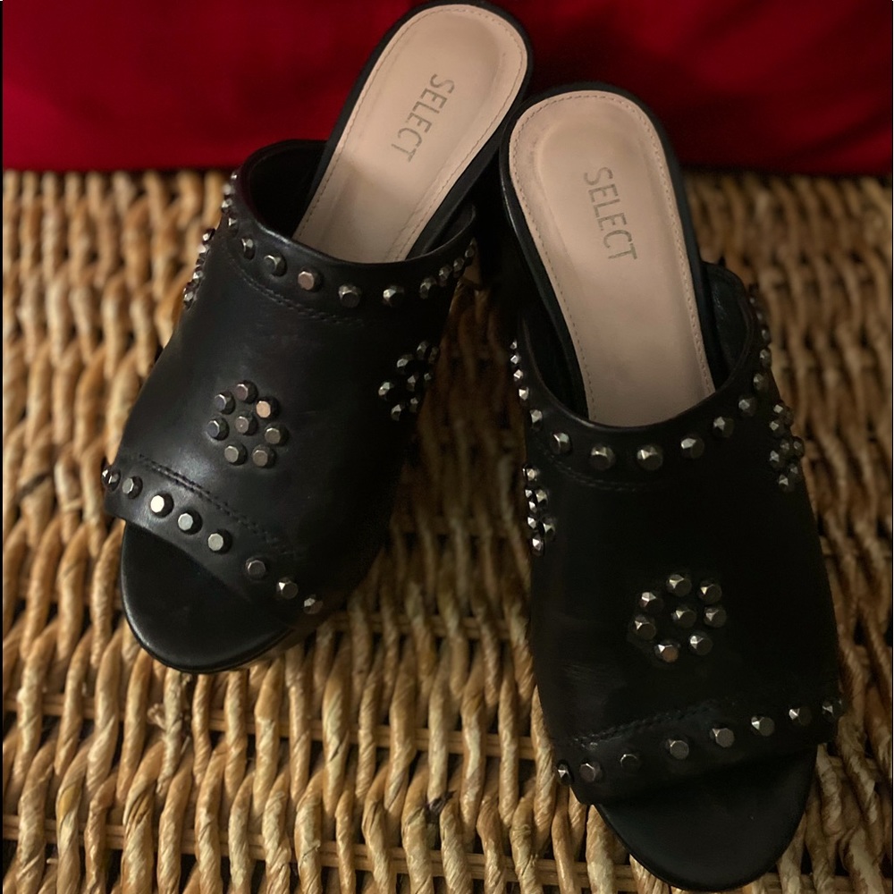 Black Leather Platforms